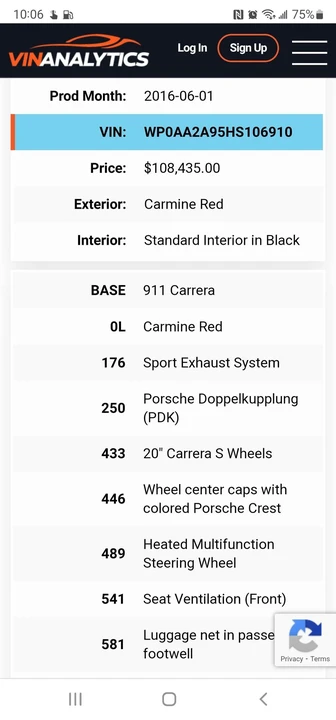 2017 Porsche 991 Carrera - Image 14 of 16