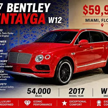 2017 Bentley Bentayga W12 First Edition Sport Utility 4D