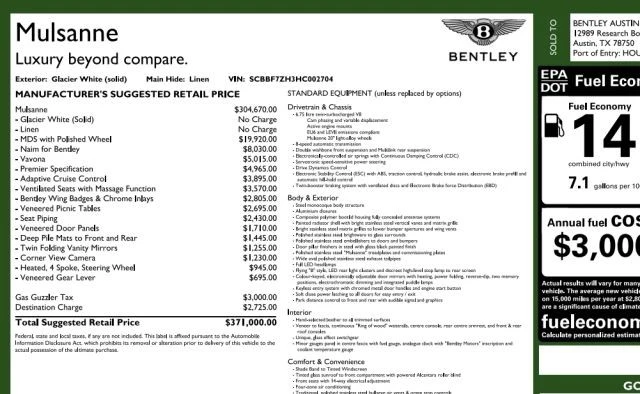 2017 Bentley Mulsanne 2nd Gen - Image 7 of 31