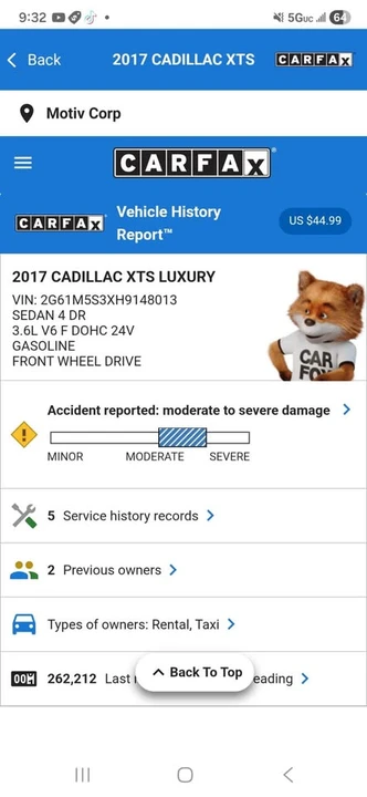 2017 Cadillac XTS - Image 2 of 2