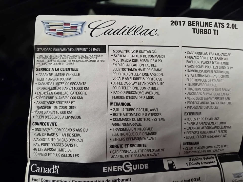 2017 Cadillac ATS - Image 3 of 7