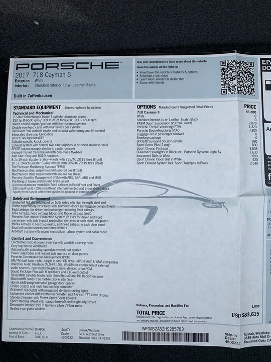 2017 Porsche 718 Cayman S - Image 10 of 11