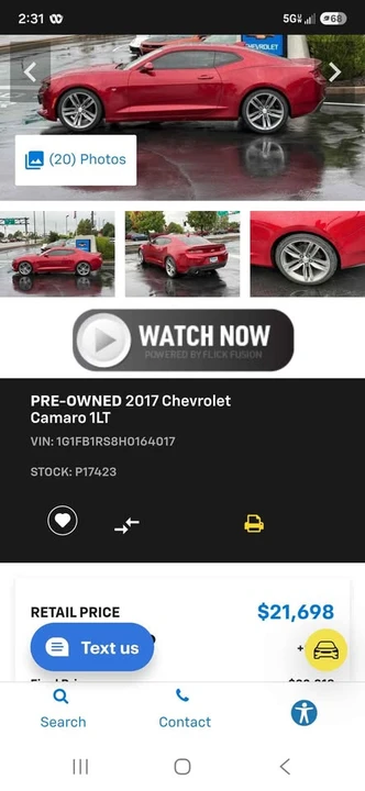 2017 Chevrolet Camaro 6th Gen - Image 2 of 2