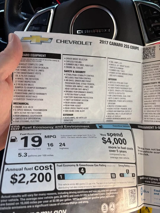 2017 Chevrolet Camaro SS 6th Gen - Image 10 of 12