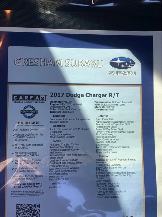 2017 Dodge Charger 7th Gen - Image 8 of 8