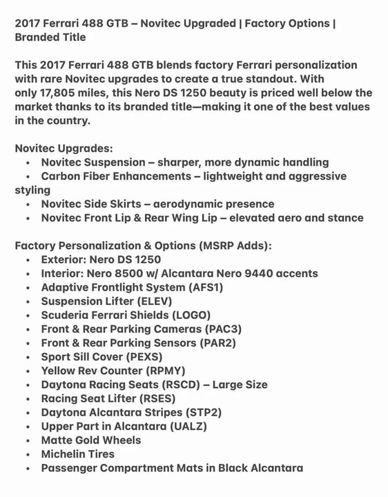 2017 Ferrari 488 GTB - Image 9 of 15