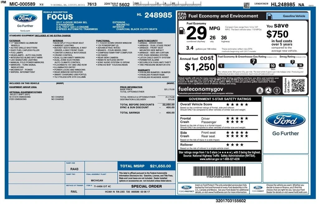 2017 Ford Focus 3rd Gen - Image 6 of 12