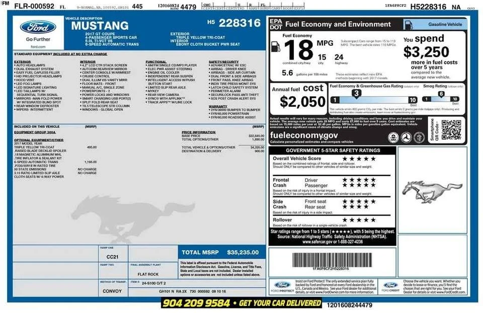 2017 Ford S550 Mustang GT - Image 20 of 20