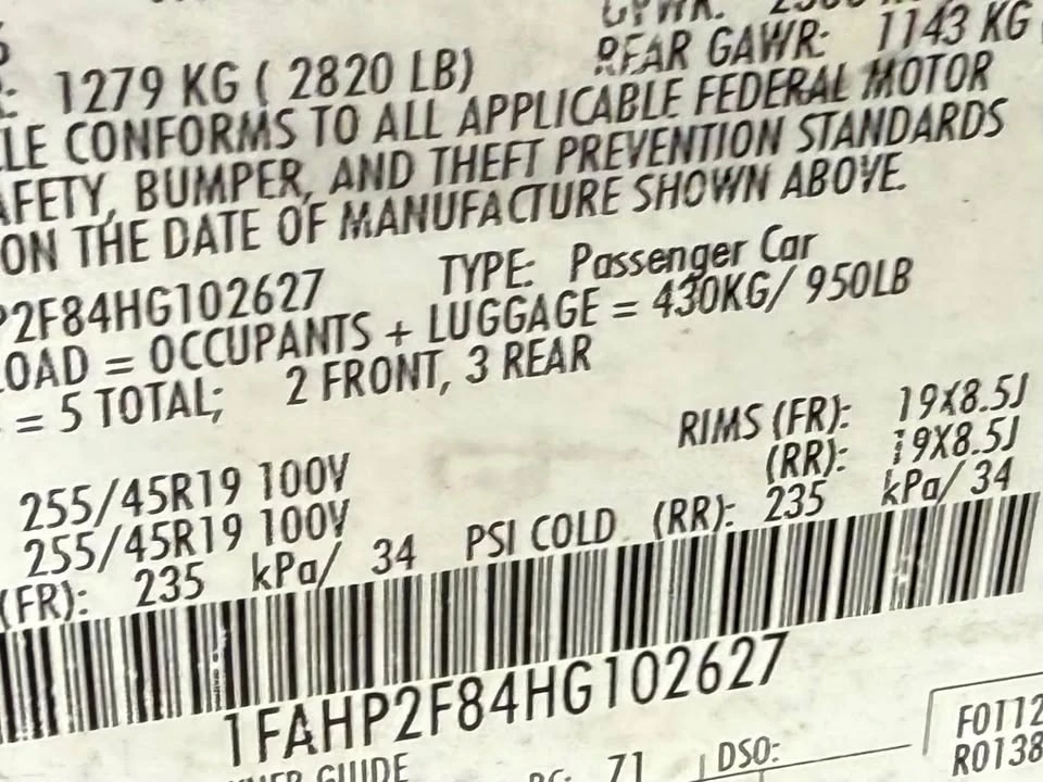 2017 Ford Taurus 6th Gen - Image 17 of 20