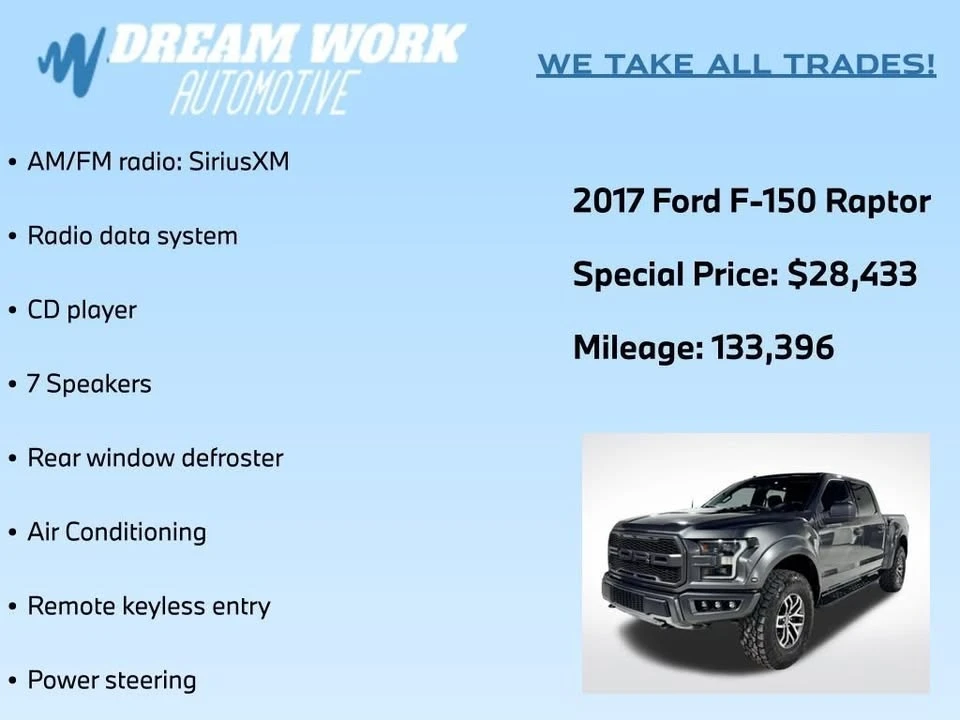 2017 Ford F-150 Raptor 13th Gen - Image 2 of 20