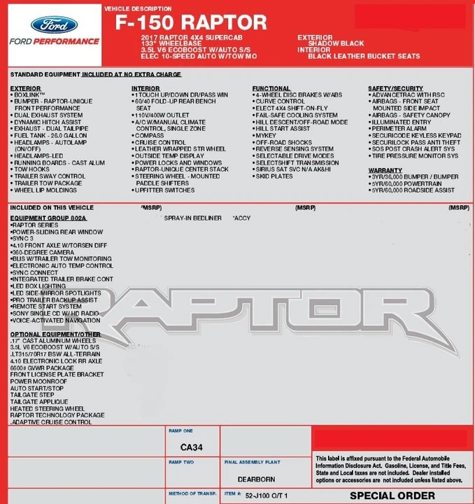 2017 Ford F-150 Raptor 13th Gen - Image 13 of 13