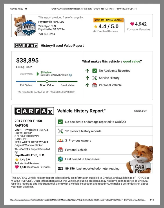2017 Ford F-150 Raptor 13th Gen - Image 7 of 16