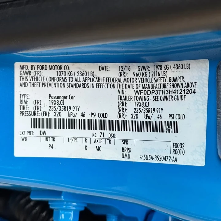 2017 Ford Focus RS 3rd Gen - Image 20 of 20