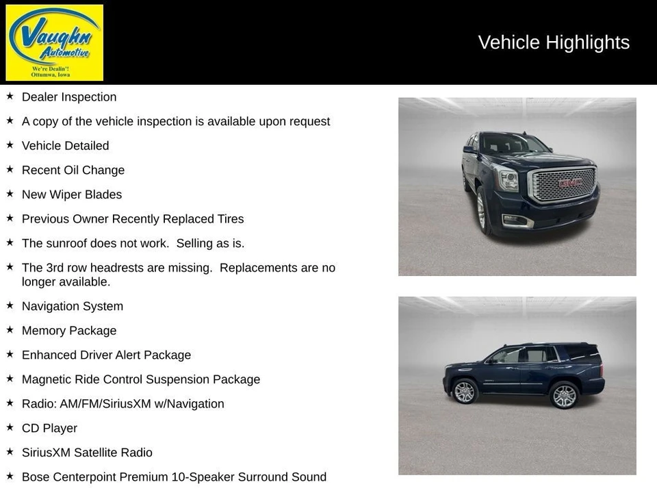 2017 GMC Yukon 4th Gen - Image 2 of 12