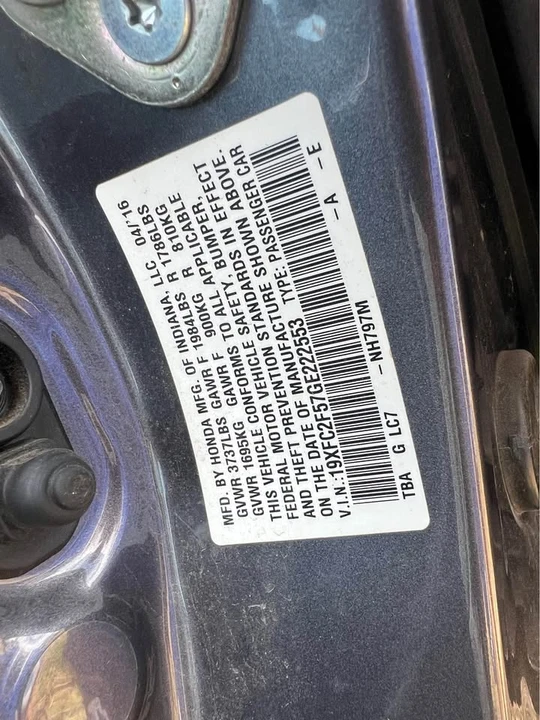 2017 Honda Civic 10th Gen - Image 15 of 15