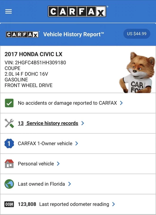 2017 Honda Civic 10th Gen - Image 13 of 14