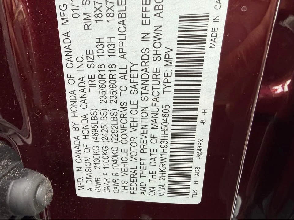 2017 Honda CR-V 5th Gen - Image 17 of 19