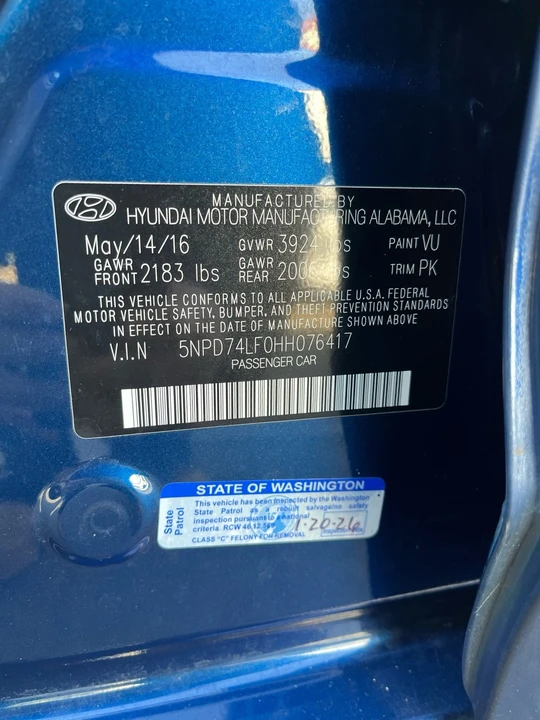 2017 Hyundai Elantra - Image 16 of 16