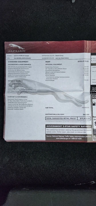 2017 Jaguar F-Type R 1st Gen - Image 12 of 12