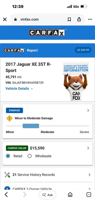 2017 Jaguar XE - Image 9 of 11