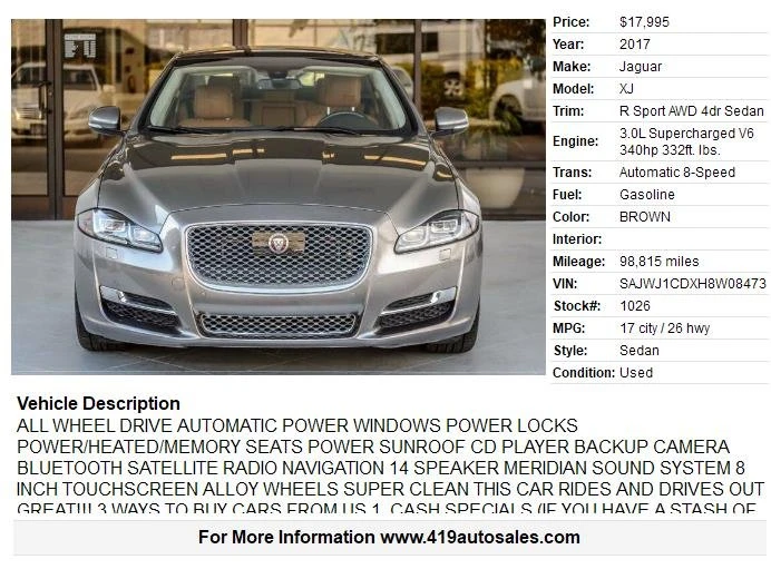 2017 Jaguar X351 XJ - Image 2 of 17