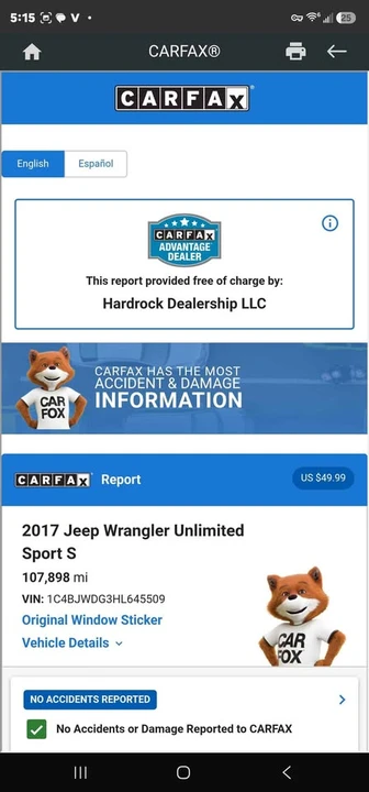 2017 Jeep JK Wrangler - Image 14 of 18