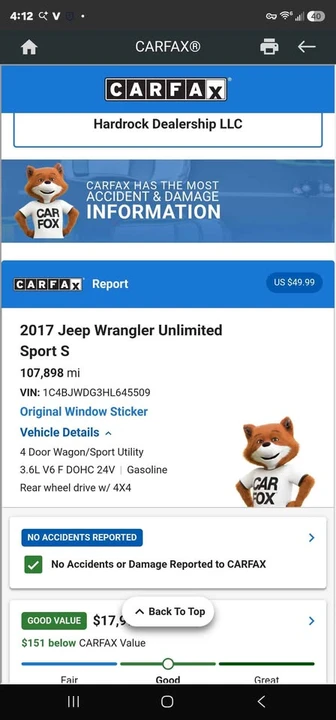 2017 Jeep JK Wrangler - Image 17 of 18