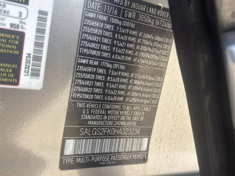 2017 Land Rover Range Rover L405 - Image 11 of 20