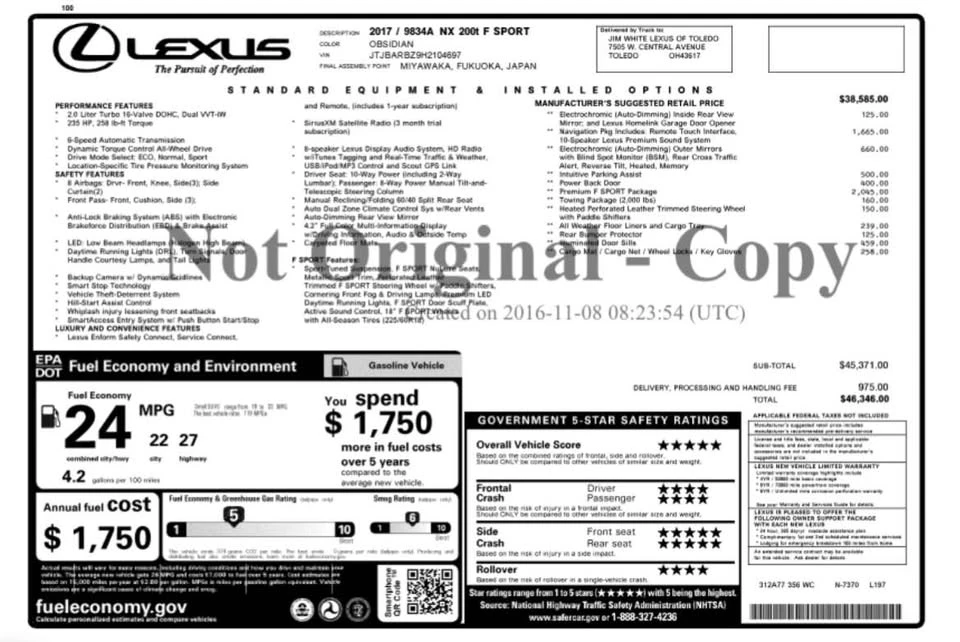 2017 Lexus NX 1st Gen - Image 18 of 18