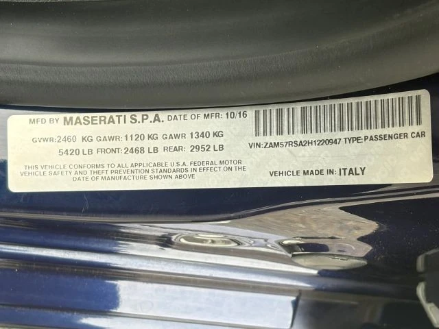 2017 Maserati Ghibli 3rd Gen - Image 31 of 31