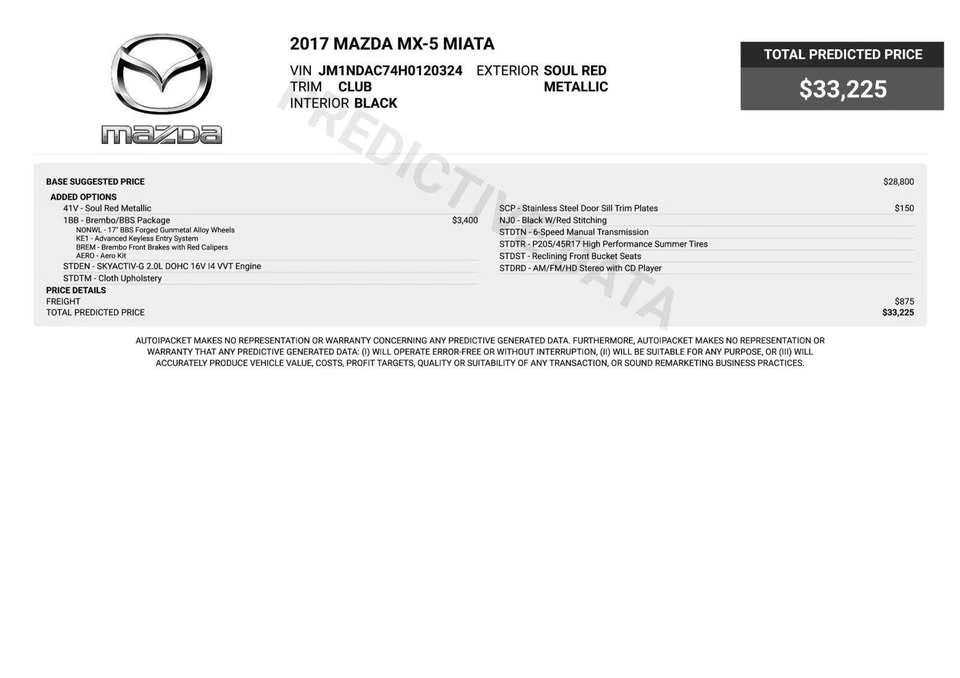 2017 Mazda ND MX-5 Miata - Image 2 of 18
