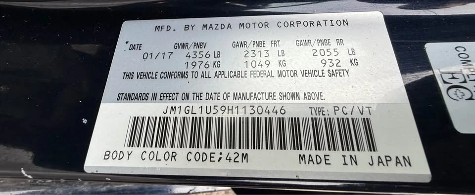 2017 Mazda Mazda 6 3rd Gen - Image 16 of 16