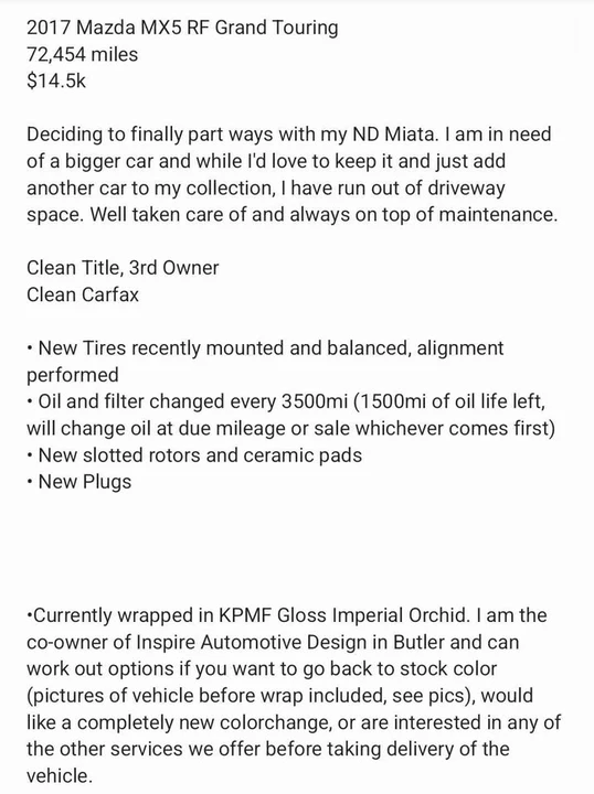 2017 Mazda ND MX-5 Miata - Image 7 of 7