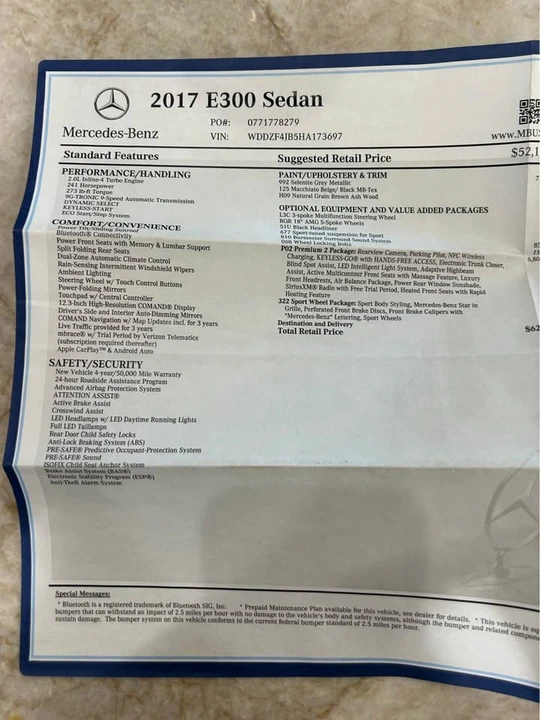 2017 Mercedes-Benz E-Class - Image 6 of 9