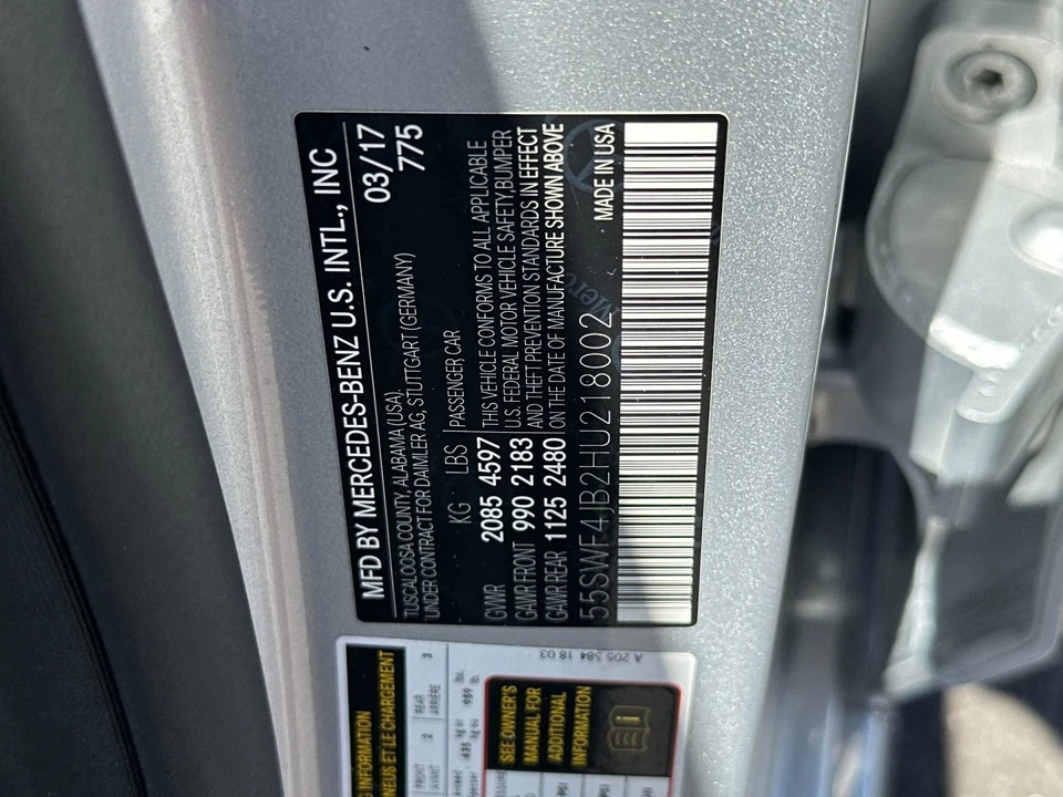 2017 Mercedes-Benz W205 C-Class - Image 30 of 31