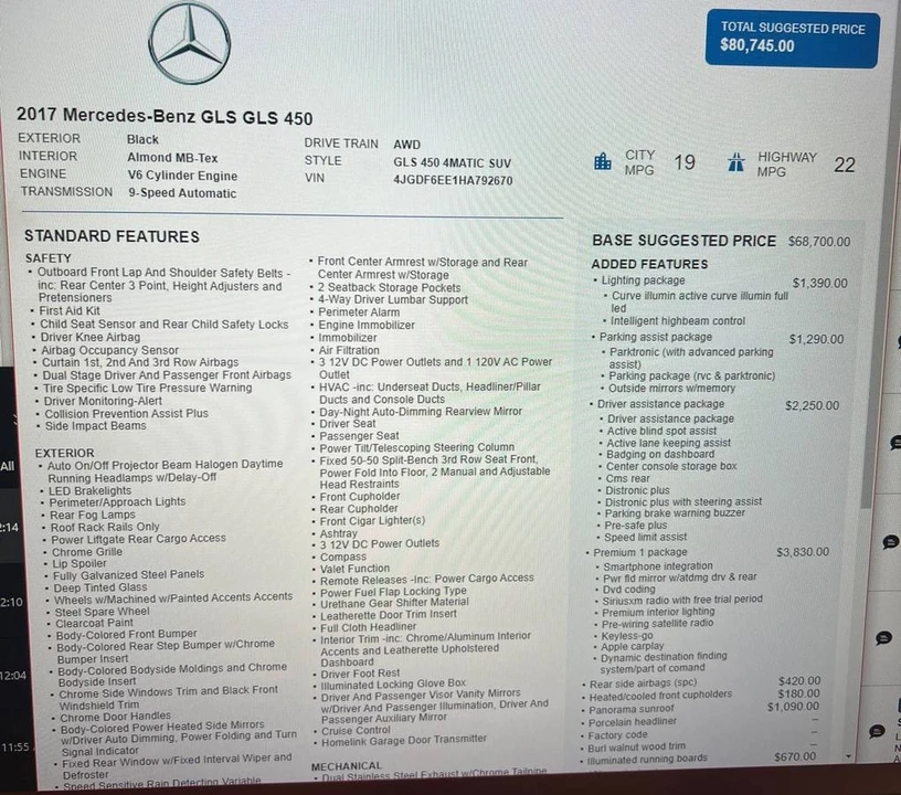 2017 Mercedes-Benz X166 GL-Class/GLS - Image 2 of 20