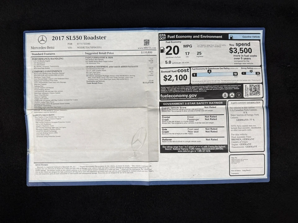 2017 Mercedes-Benz R231 SL-Class - Image 3 of 21