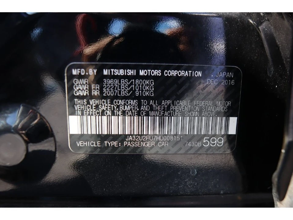 2017 Mitsubishi Lancer 10th Gen - Image 20 of 20