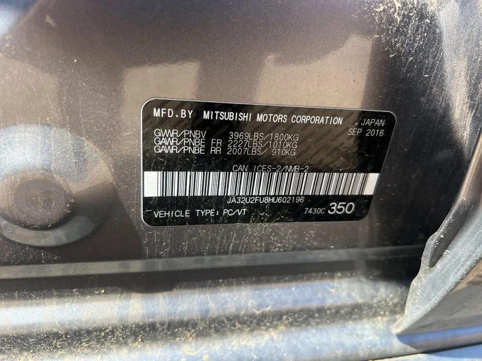 2017 Mitsubishi Lancer 10th Gen - Image 17 of 17