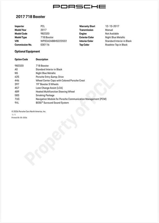 2017 Porsche 718 Boxster - Image 19 of 19