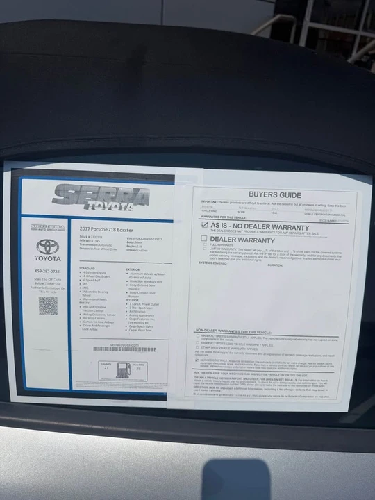 2017 Porsche 718 Boxster - Image 10 of 10