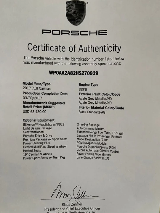 2017 Porsche 718 Cayman - Image 20 of 20