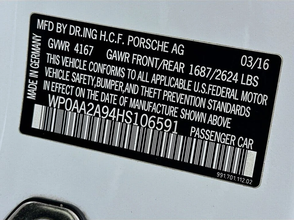 2017 Porsche 991 Carrera - Image 18 of 18