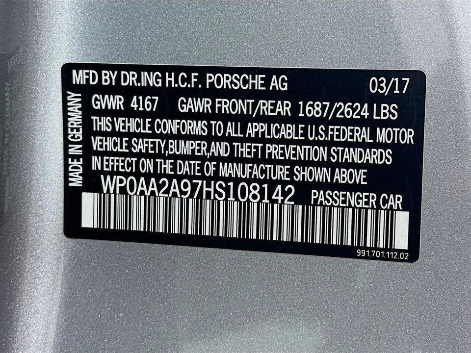 2017 Porsche 991 Carrera - Image 17 of 17