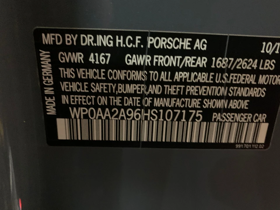 2017 Porsche 991 Carrera - Image 6 of 11