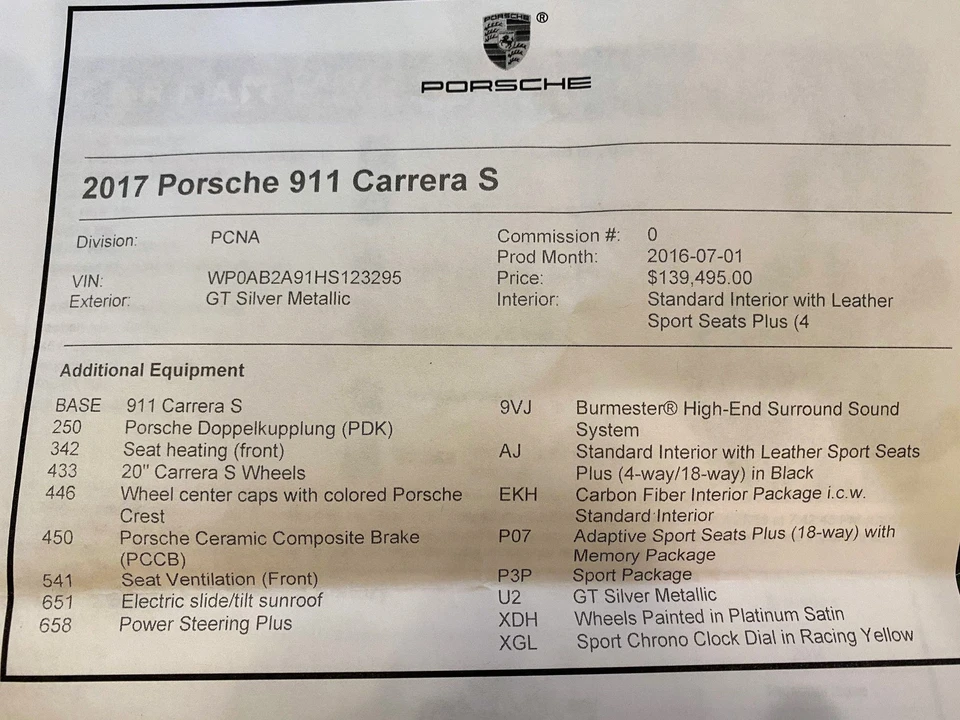 2017 Porsche 991 Carrera S - Image 23 of 23