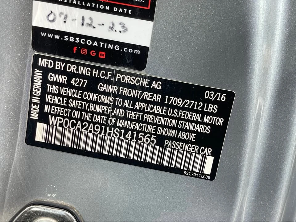 2017 Porsche 991 Turbo - Image 18 of 18