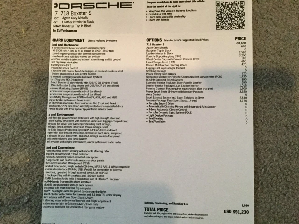 2017 Porsche 718 Boxster S - Image 2 of 4