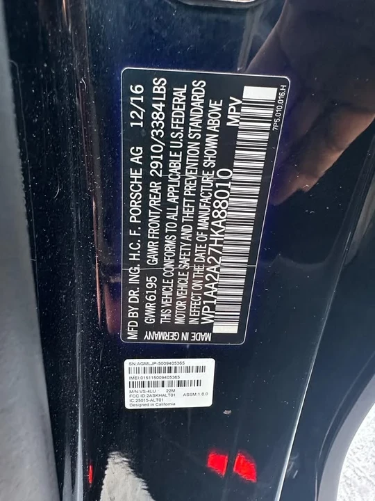 2017 Porsche 958 Cayenne - Image 13 of 14