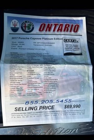 2017 Porsche 958 Cayenne - Image 10 of 21